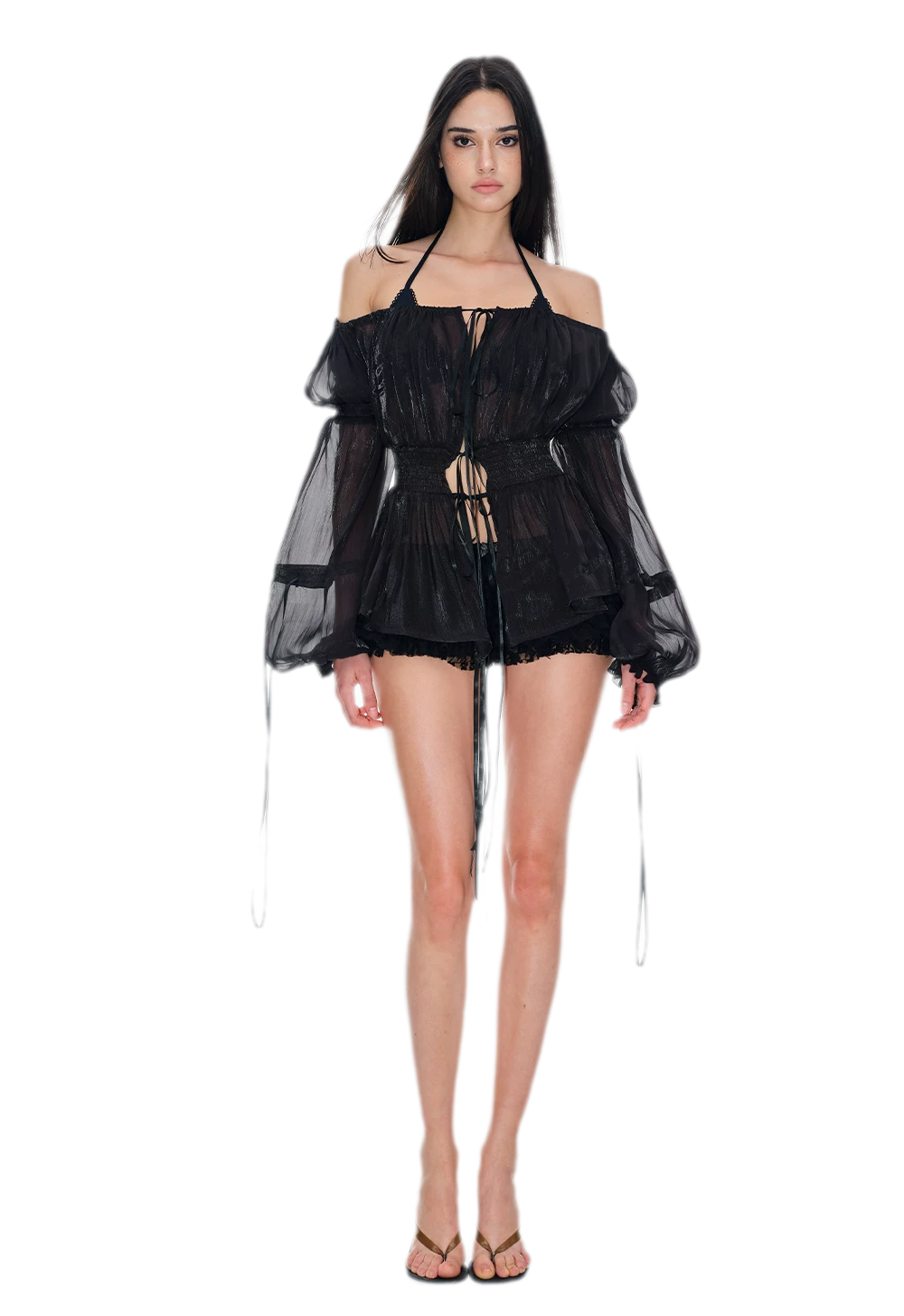 Lace Tulle Short Shorts