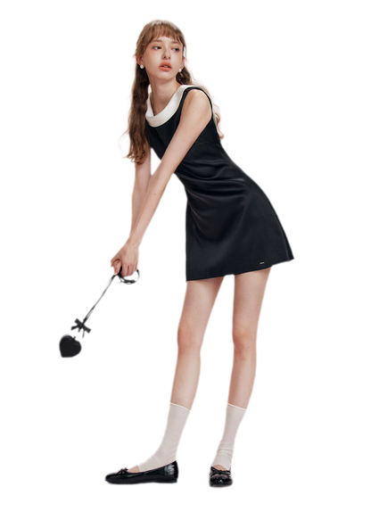 Satin Open-Back Bow Dress