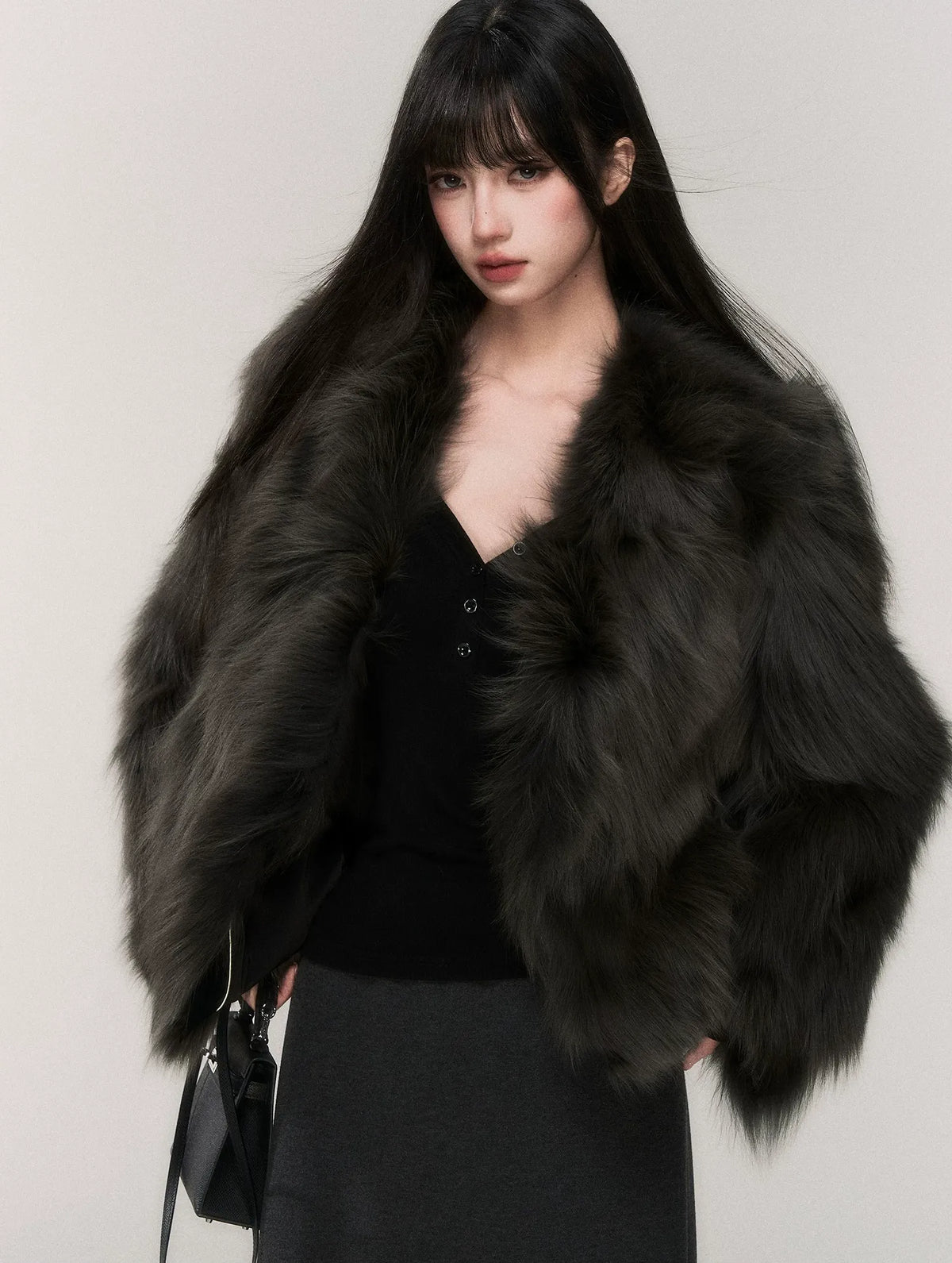 Crown-Grade Fox Fur Jacket