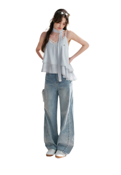 Asymmetrical Lace V-Neck Camisole
