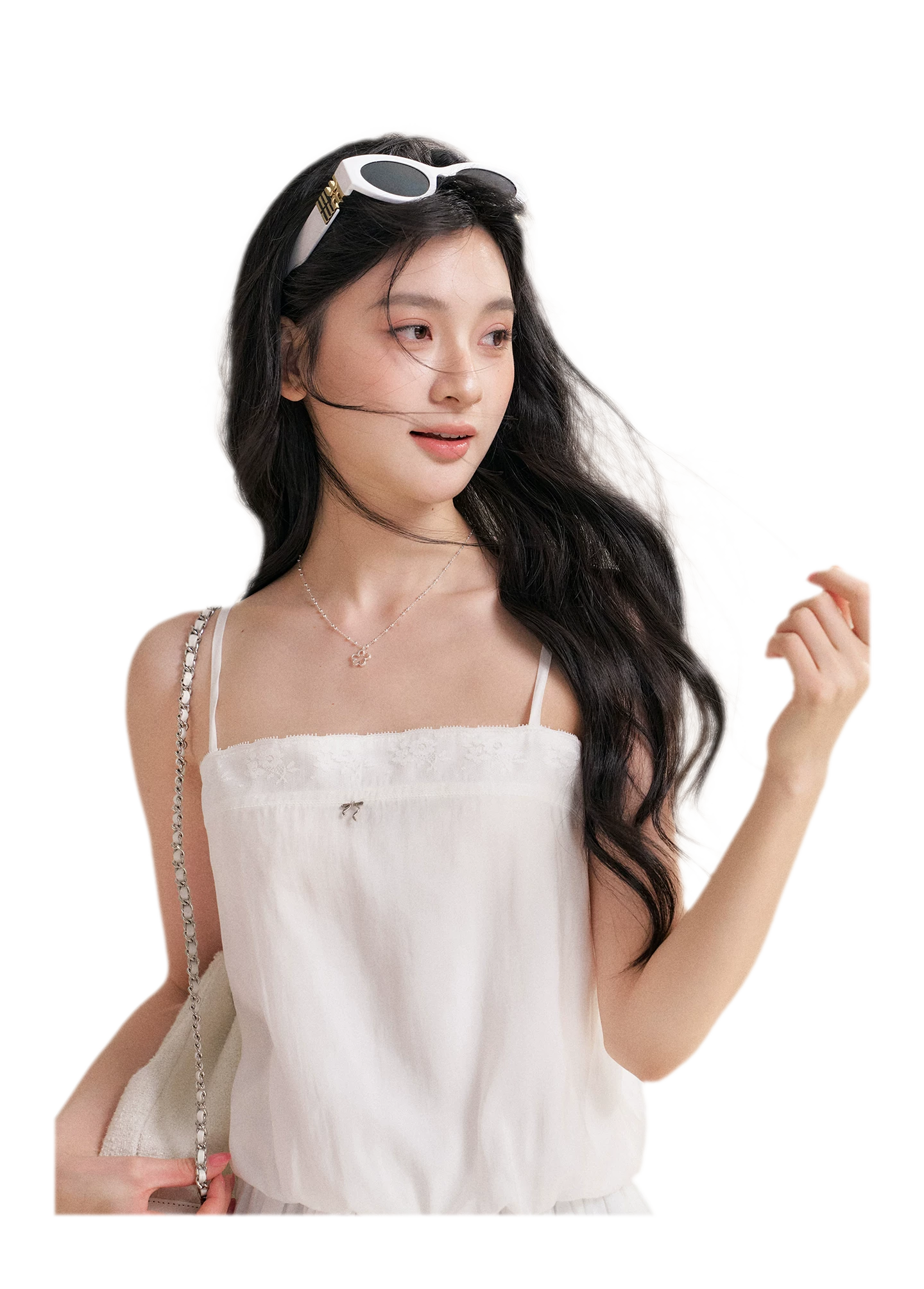 Soft Tencel Lace Dress &amp; Cardigan Set