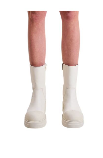 Mid-Calf Leather Boots