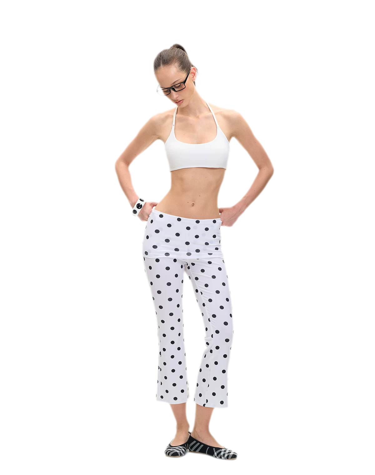 Capri Foldover Flare Pants