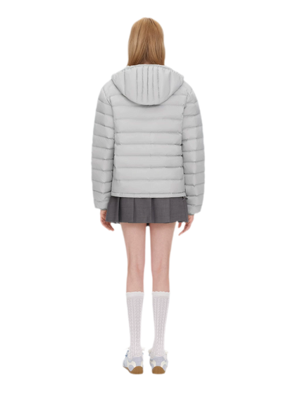 Quilted Hooded Lightweight Down Jacket