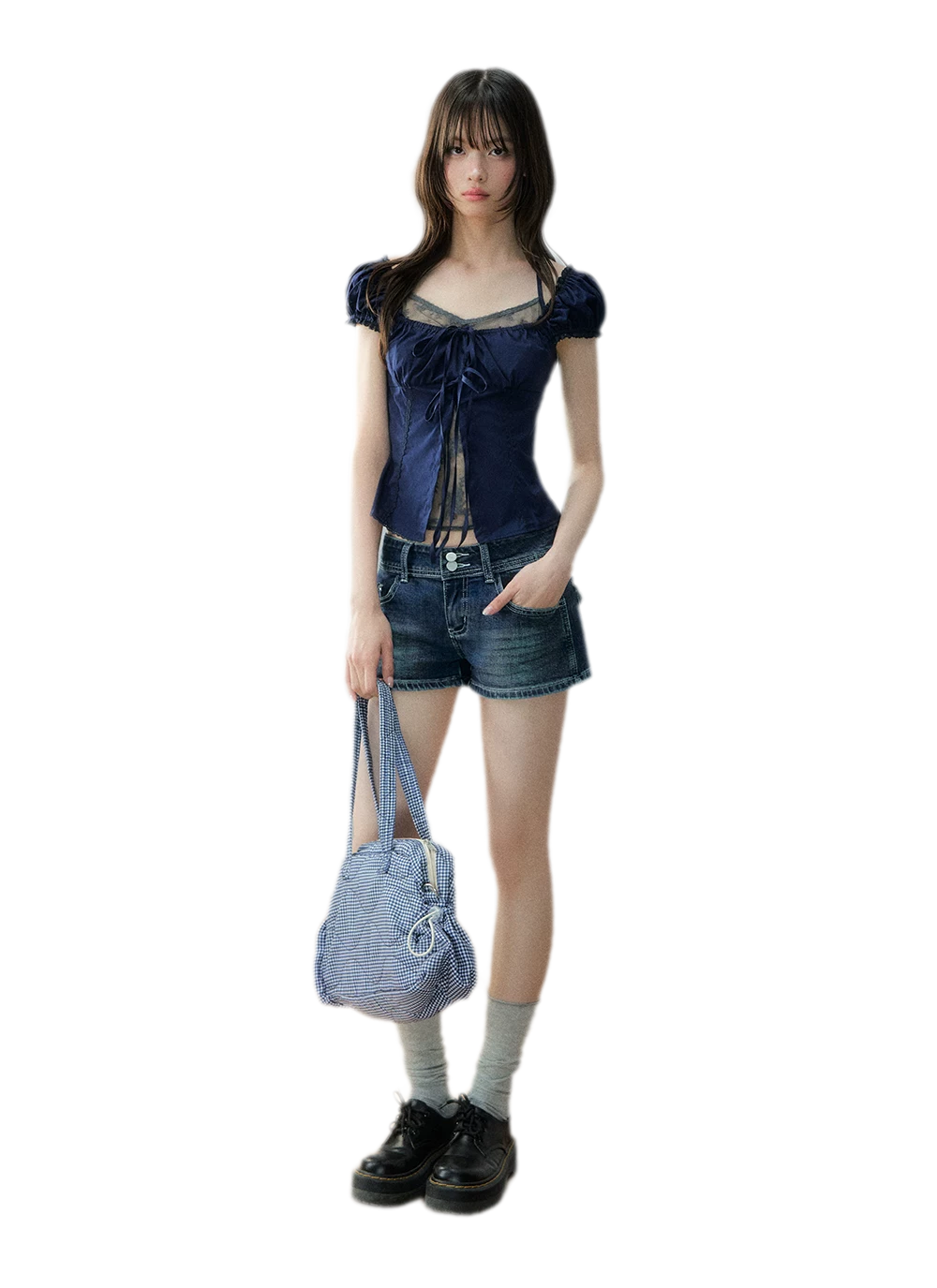 French Lace Puff Blouse