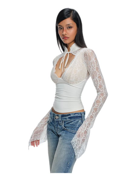 Washed Low-Rise Flared Jeans