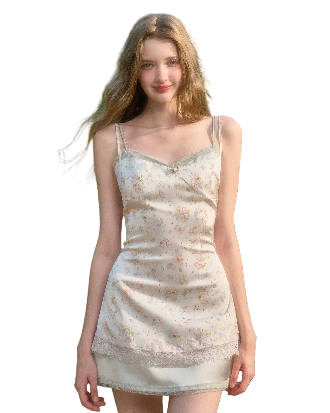 Satin Print Mini Dress