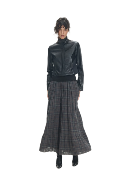 Faux Leather Slim Short Jacket