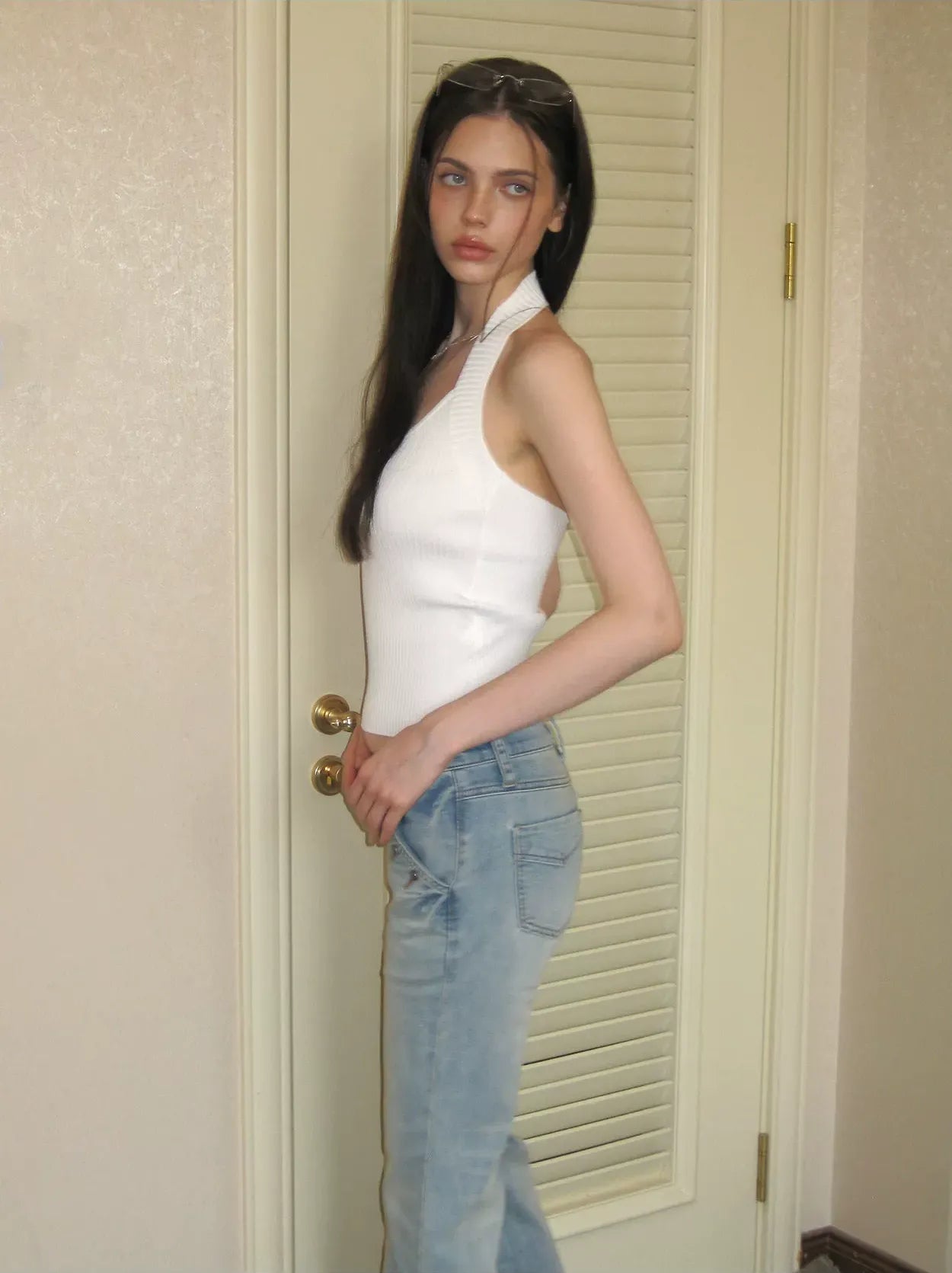 Wide Strap Halter Tank