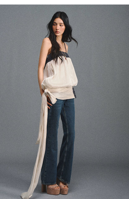Island Silk Tweed Peplum Camisole