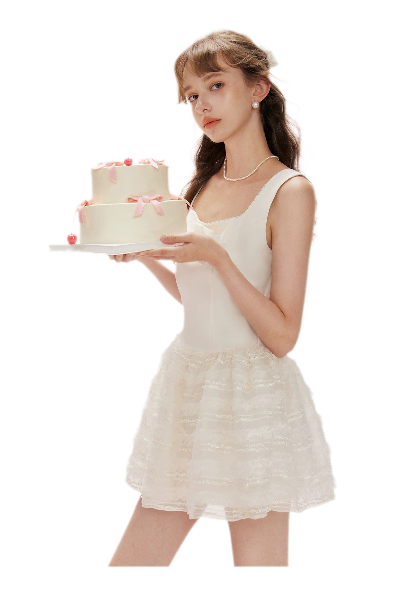 Matte Bow A-Line Dress
