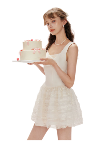 Matte Bow A-Line Dress