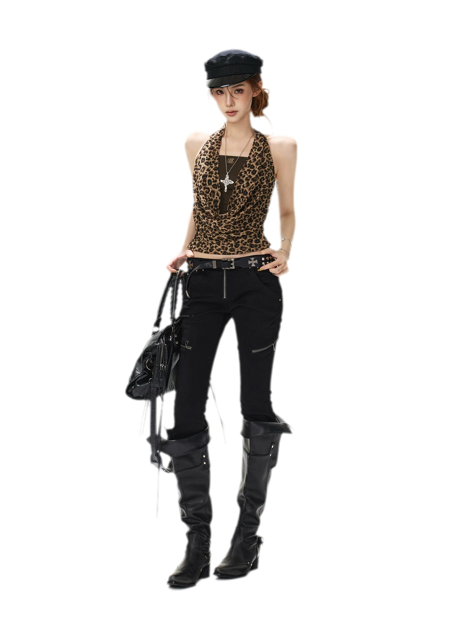 Leopard Sheer Halter Top