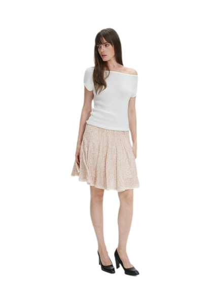 Floral Lace Midi Skirt