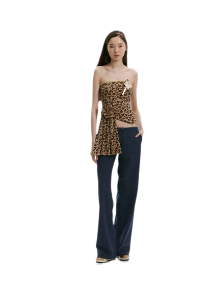 Leopard Lace Backless Cami