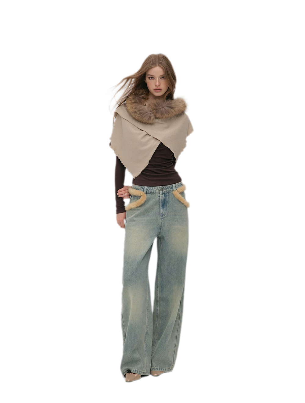 Lace Ruched Crossover Top