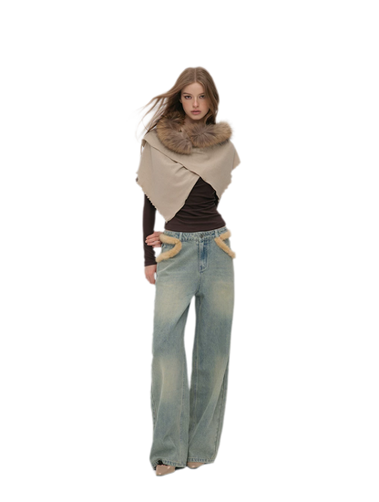 Lace Ruched Crossover Top