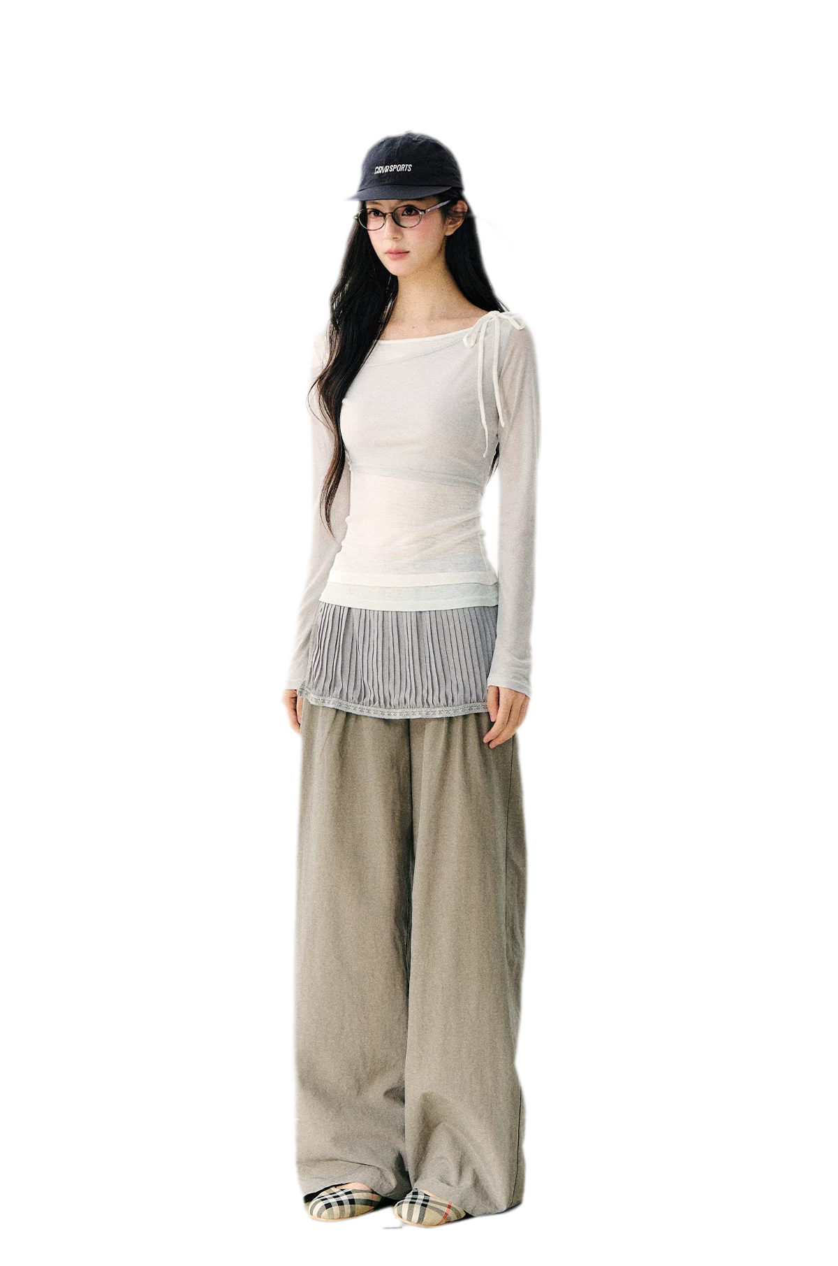 Asymmetric Tie Shoulder Tee