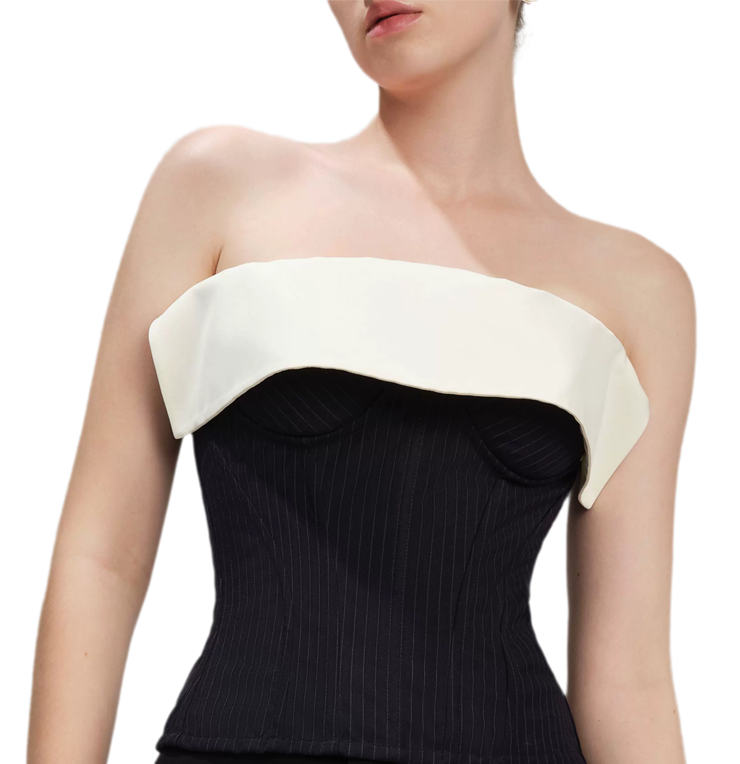 Ruffled Boned Corset Bustier