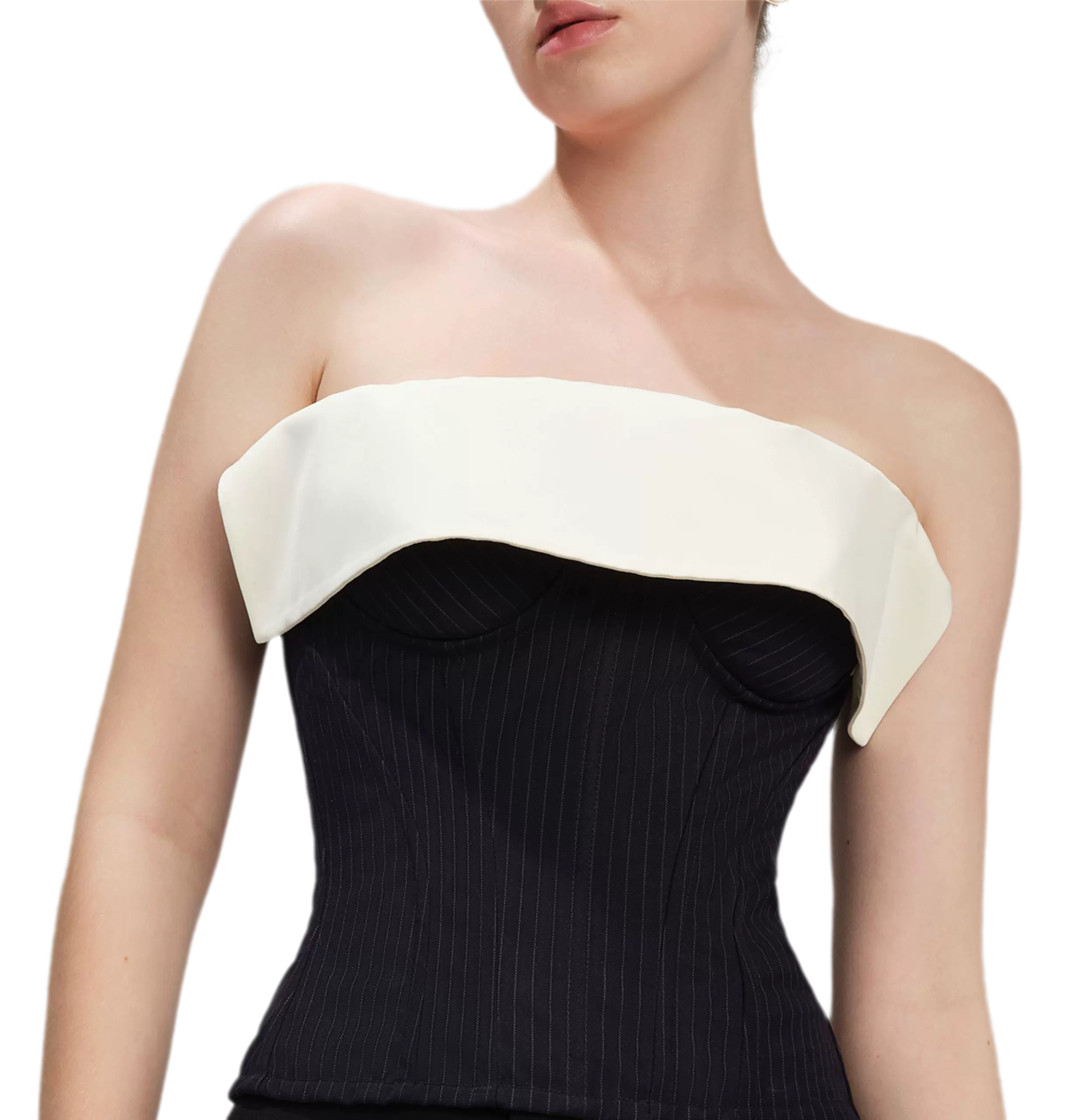 Ruffled Boned Corset Bustier
