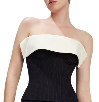 Ruffled Boned Corset Bustier