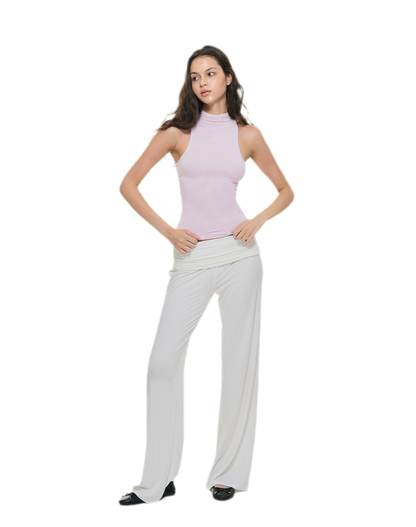 Knitted Semi-High Neck Vest
