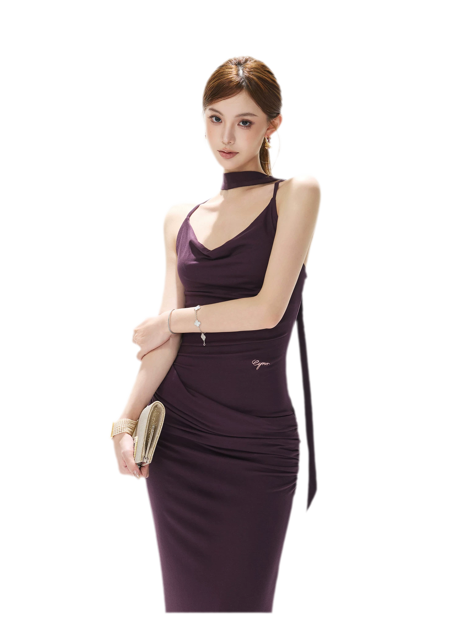 Draped Mermaid Cami Dress