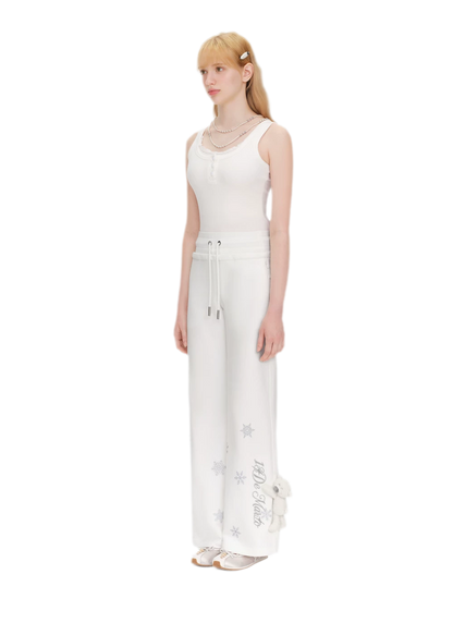 Reflective Gradient Micro-Flare Sweatpants