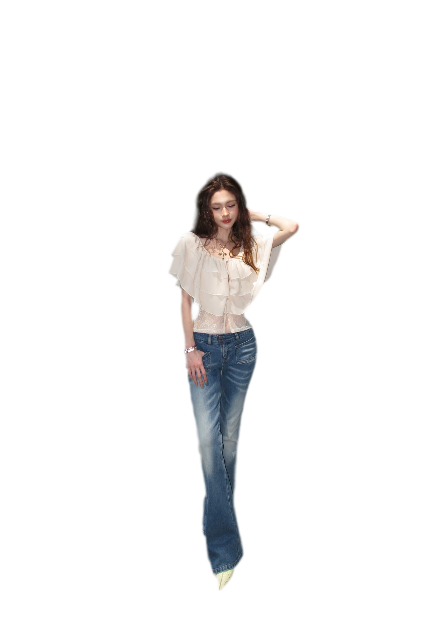 Low Rise Flare Jeans