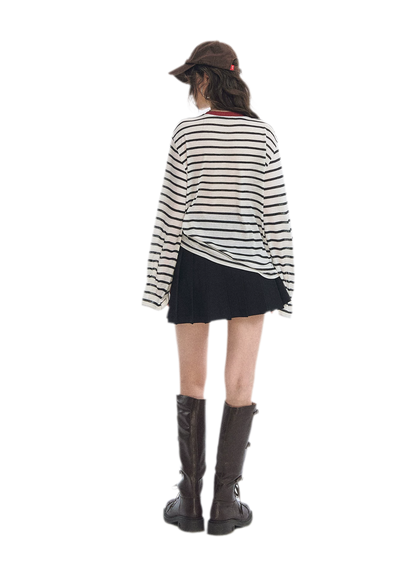 Lyocell Striped Puppy T-Shirt
