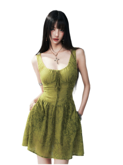 Moss Lace Waist Dress