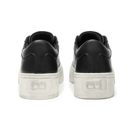 Distressed Leather Low Sneakers
