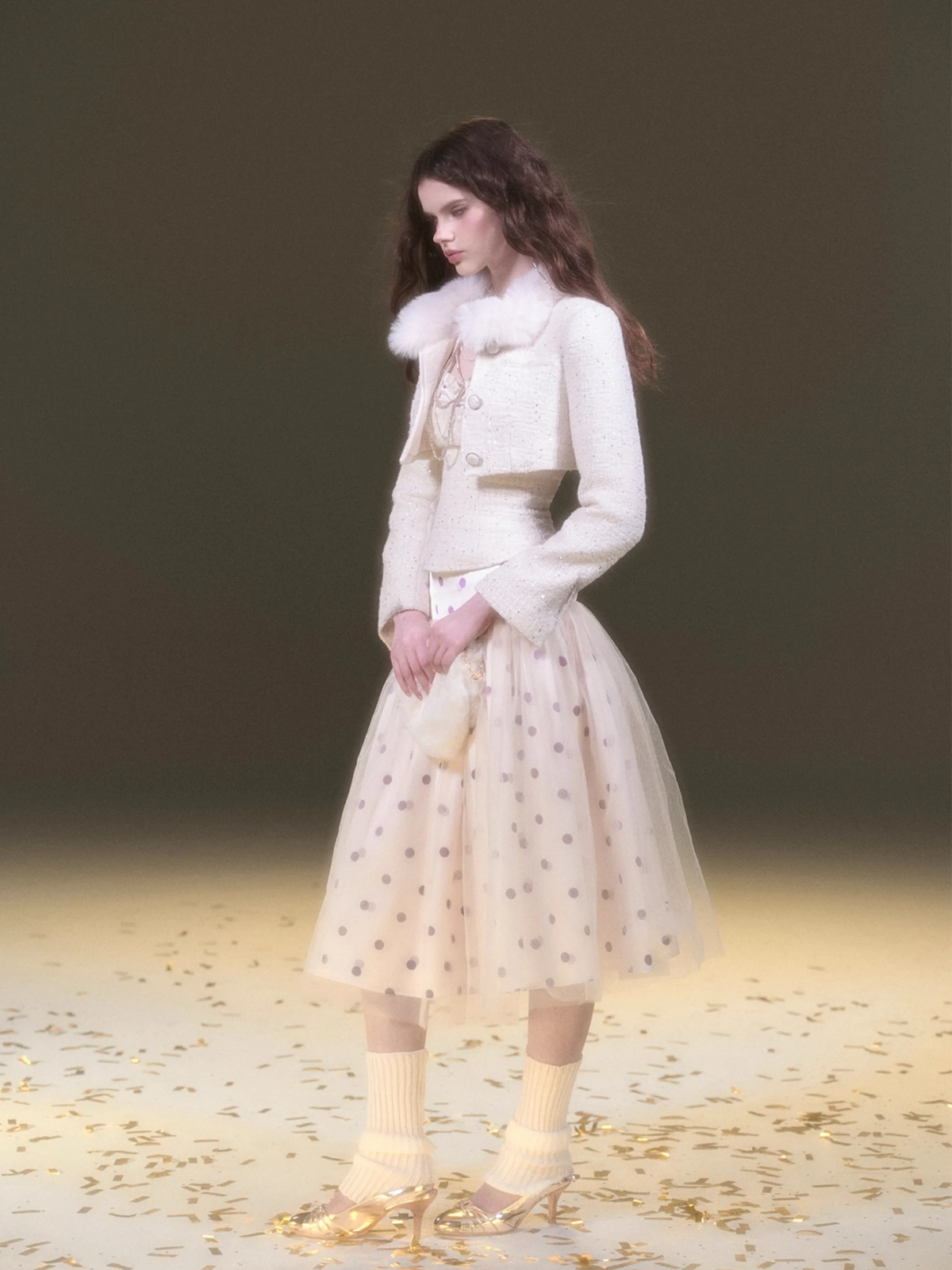 Boucle Jacket Tulle Skirt Set