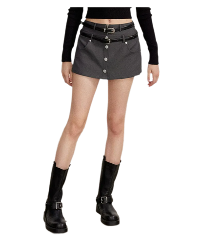 Double-Waist Convertible A-Line Skort