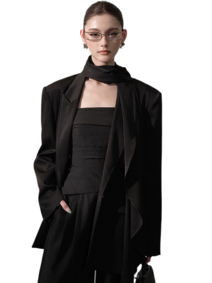 Ruched Strapless Wide-Leg Jumpsuit
