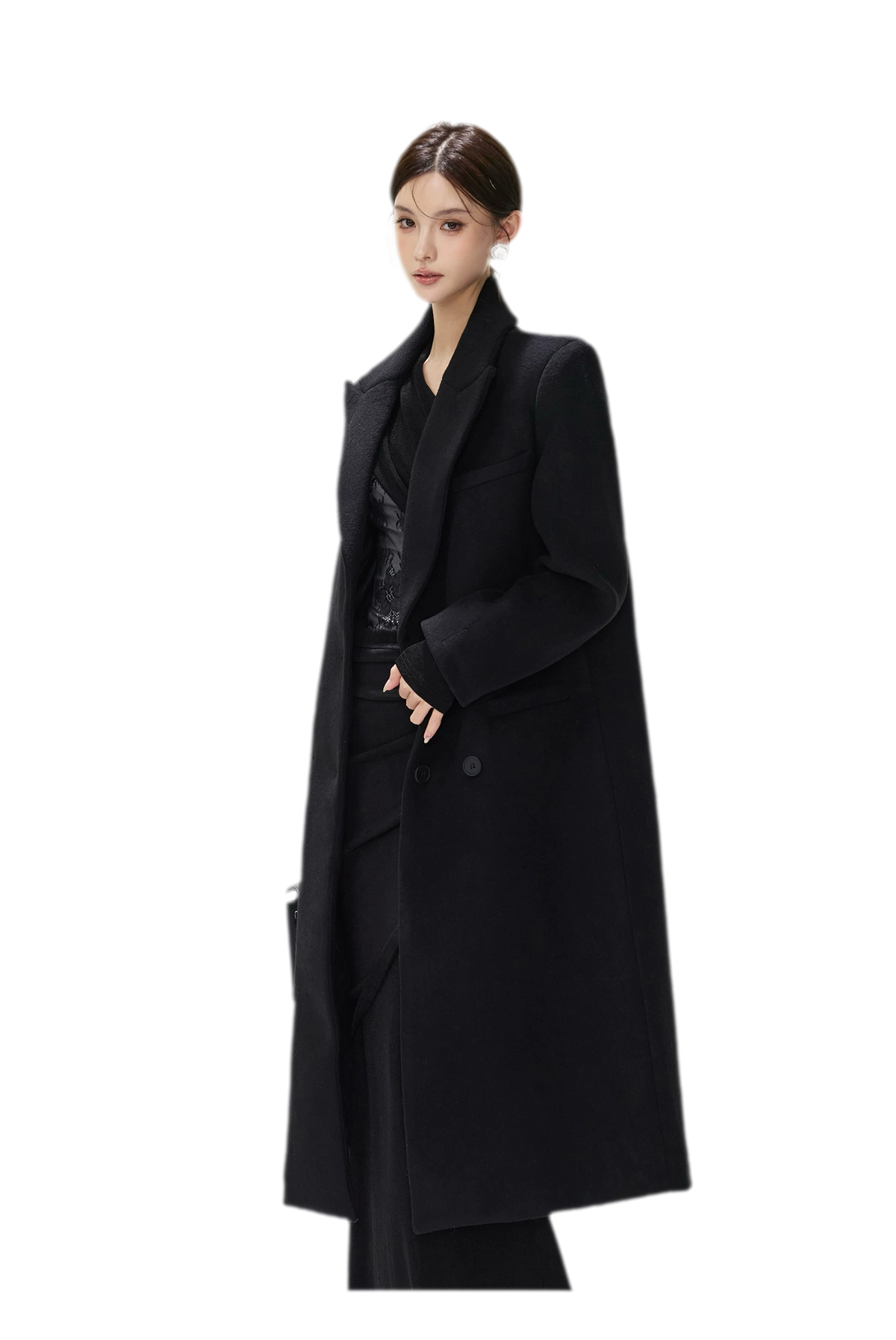 Structured Double-Breasted Wool Coat — 갤러리에서 이미지 8번 불러오기