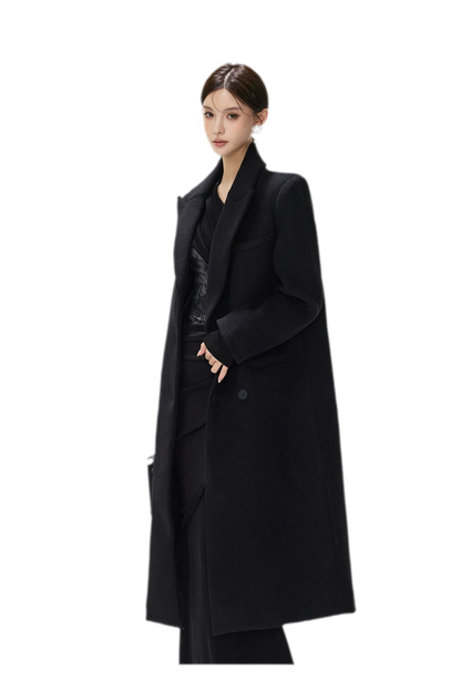 Structured Double-Breasted Wool Coat