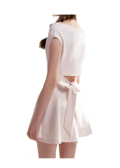 Romantic French Off-Shoulder Short Dress