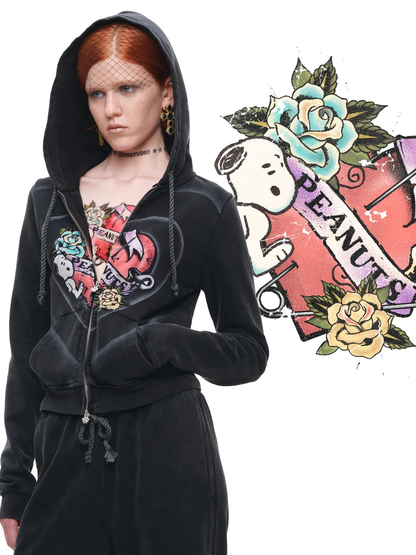 Washed Zip Hoodie Set