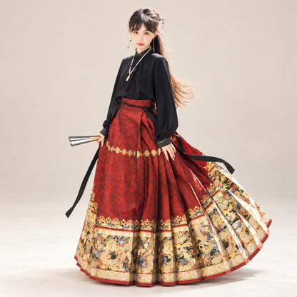 墨白 Ink White Jacquard Asymmetrical Stand-Collar