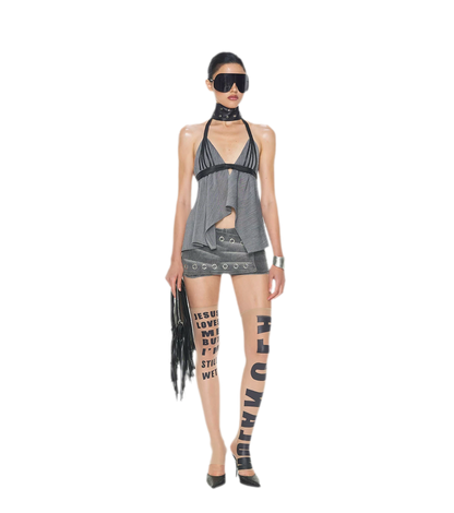 V-Neck Halter Top