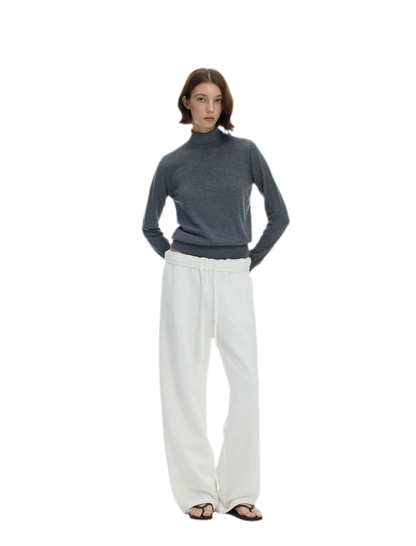 Ribbed Slim-Fit Turtleneck Knit