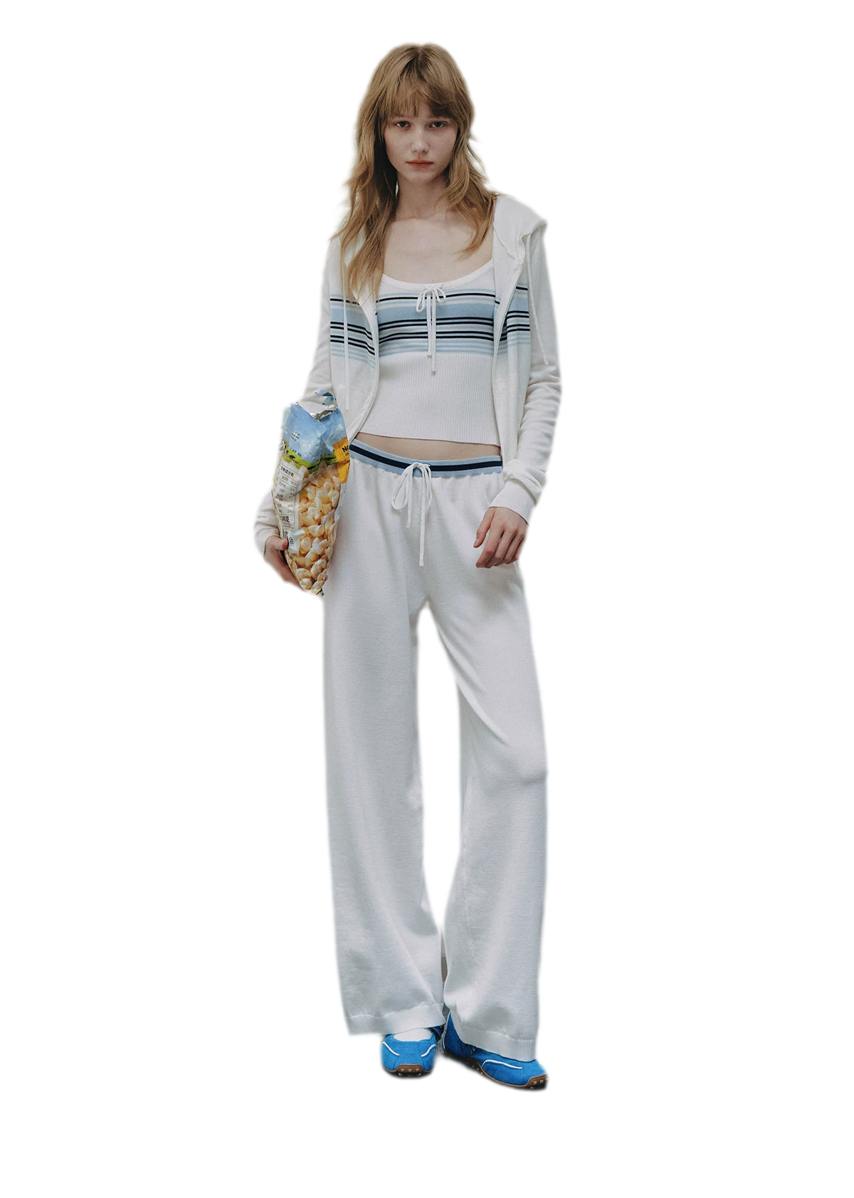Striped Hooded Three-Piece Set
