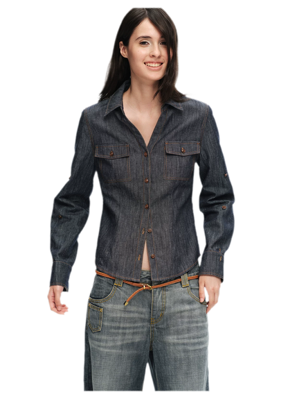 Contrast Stitch V-Neck Shirt