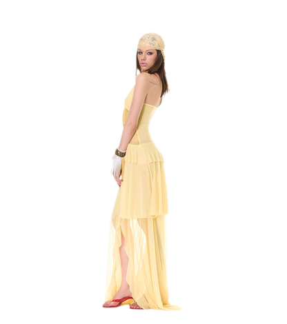 Lace Halter Slit Dress