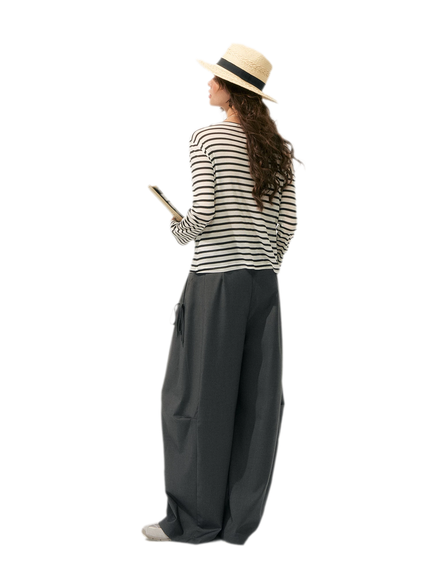 Layered Striped Knit T-Shirt