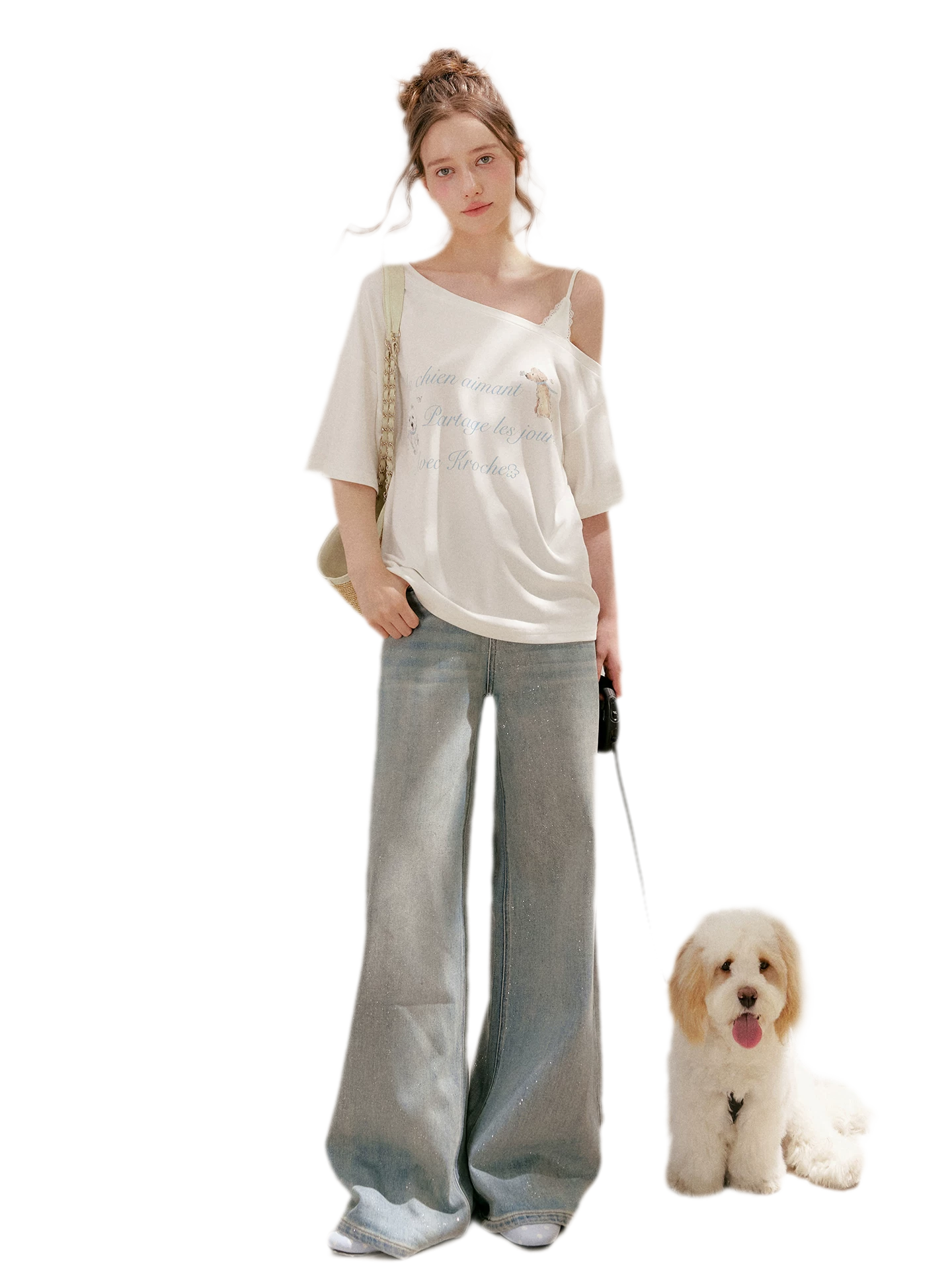 Lace Off-Shoulder Tee