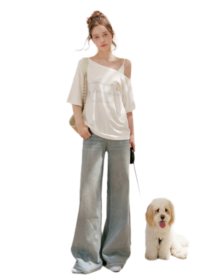 Lace Off-Shoulder Tee