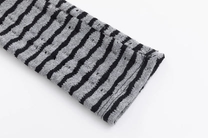 Reverse Stripe Punk Cardigan
