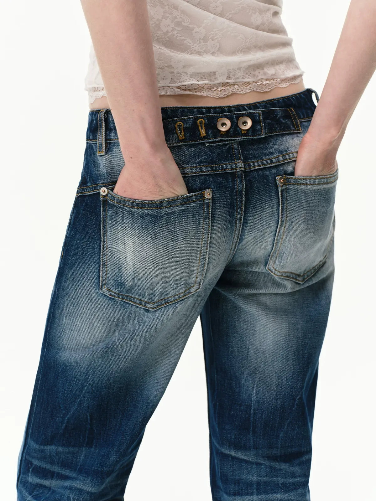 Low-Rise Straight Jeans
